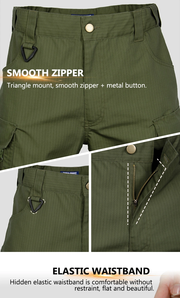 Men′s Tactical Pants Cargo Rip-Stop Hiking Pants Water Repellent Lightweight Work Outdoor Trousers