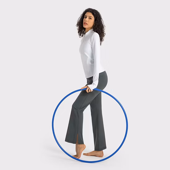 Dl337 Damen Neue hautfreundliche Hose mit weitem Bein, Yoga-Flare-Hose, Tanz-Fitness, vielseitige Lulu-Sporthose