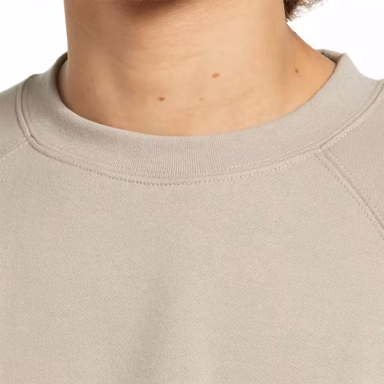 Herren-Sweatshirt aus French-Terry-Kapuzenpullover mit individueller Logo-Stickerei, unbedruckte Baumwolle, schweres Unisex-Sweatshirt mit Rundhalsausschnitt und übergroßem Rundhalsausschnitt für Herren