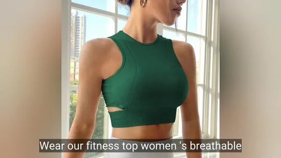 Yoga-Top für Damen, Sport-Shirt, Damen, Fitness, Gym, Top, Fitness-Shirt, Yoga, Laufen, T