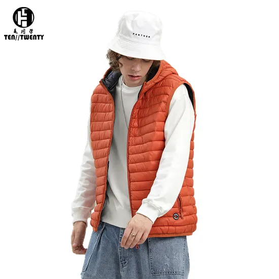 Neue Ankunft Utility ärmellose Daunenjacke Winter Puffer Weste Herren Steppweste
